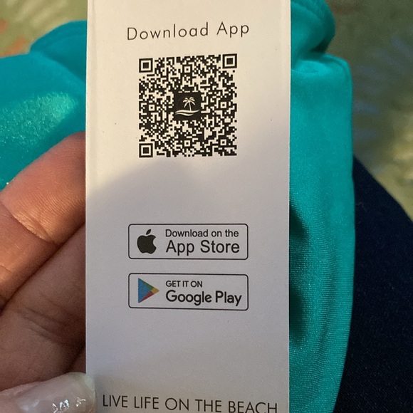 Swim suit. NWT lovely “Cupshe “ turquoise/white with ruffles at neck and back - Picture 16 of 16